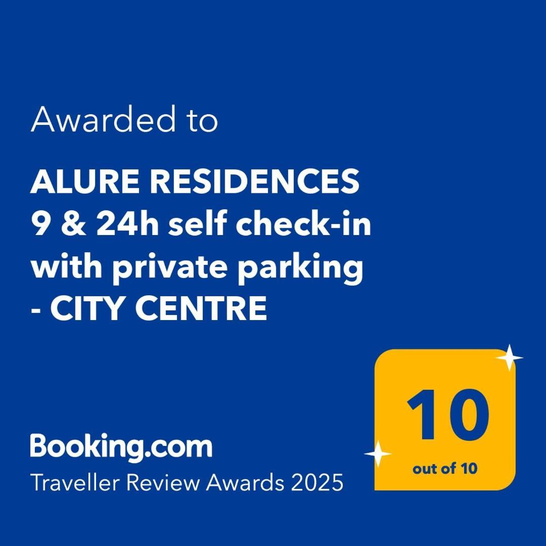 Alure Residences 9 & 24H Self Check-In, Private Parking In Front Of The Apartment Building Included, New Building, Terrace, The Apartment Building Has Its Own Park With A Lake And Outdoor Fitness, Children'S Playground, City Center 班斯卡-比斯特里察 外观 照片